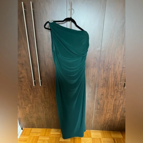 Ralph Lauren | Dresses | Ralph Lauren One Shoulder Green Dress | Poshmark